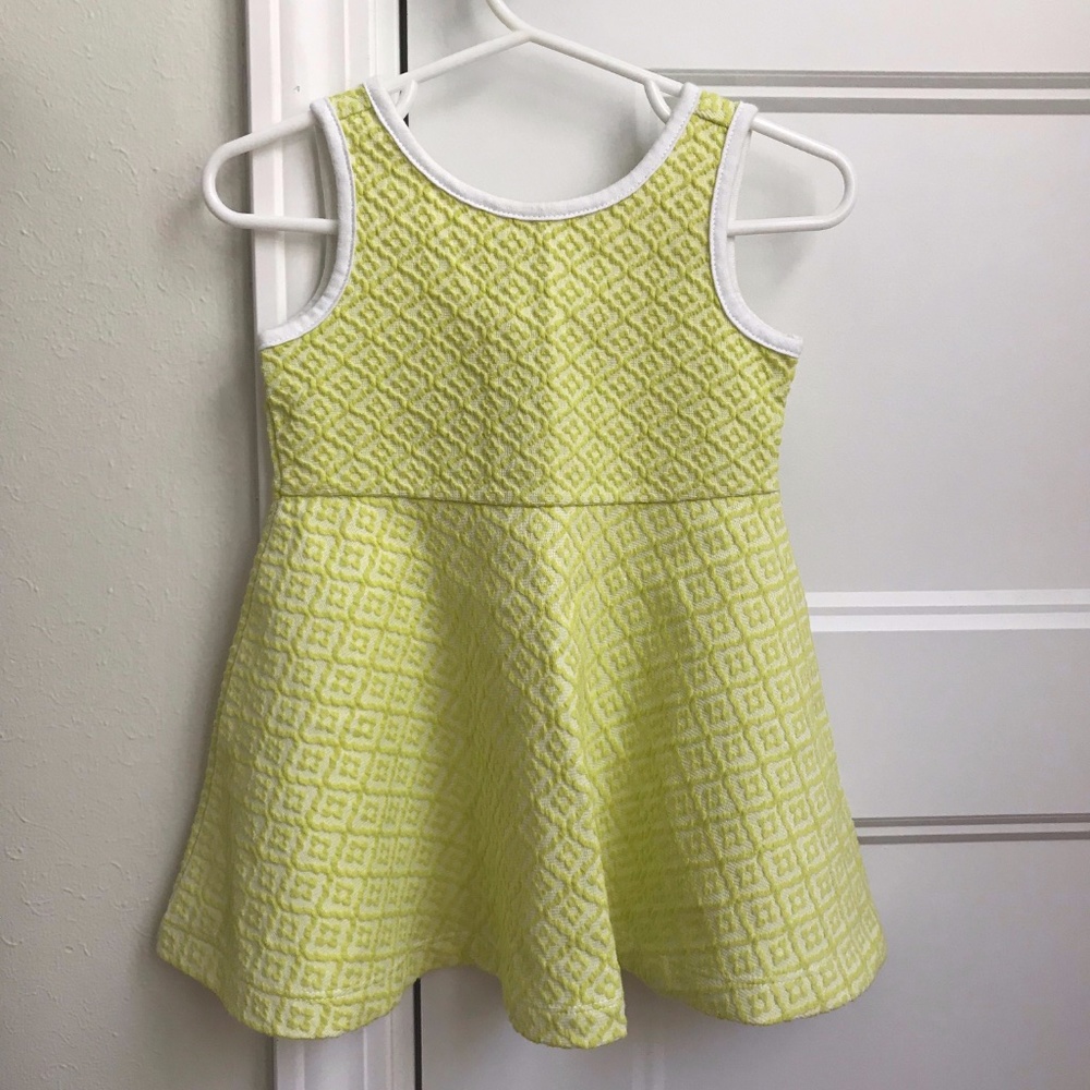 Janie and Jack Yellow and White Sleeveless Dress